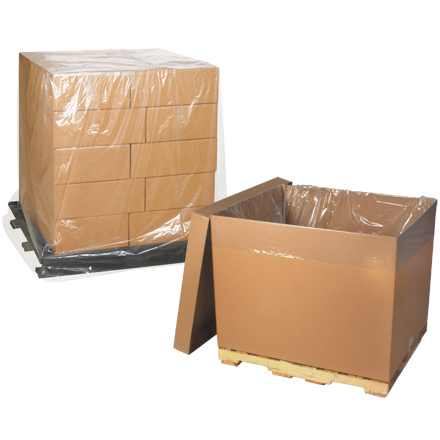 36 x 27 x 65" - 1 Mil Clear Pallet Covers