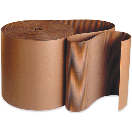 4" x 250' - A Flute Kraft Singleface Corrugated Roll