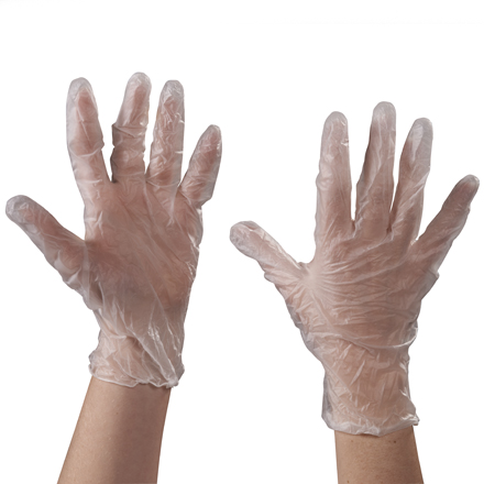 Vinyl Gloves - Clear - 3 Mil - Powder Free - Large