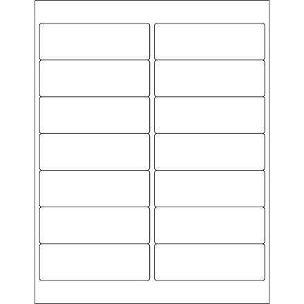 4 x 1 <span class='fraction'>1/3</span>" White Rectangle Laser Labels - Master Case