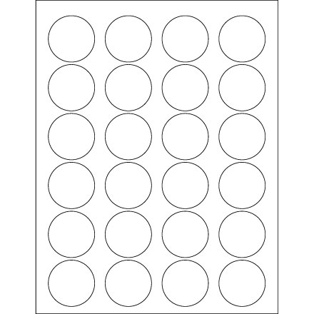 1 <span class='fraction'>5/8</span>" Glossy White Circle Laser Labels