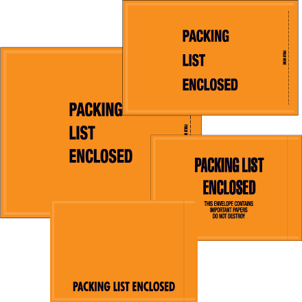 Mil-Spec "Packing List Enclosed" Envelopes