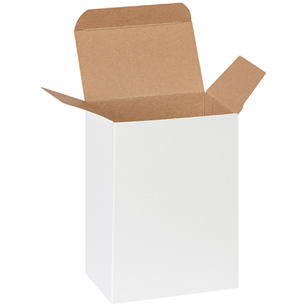 4 x 2 <span class='fraction'>1/2</span> x 6" White Reverse Tuck Folding Cartons