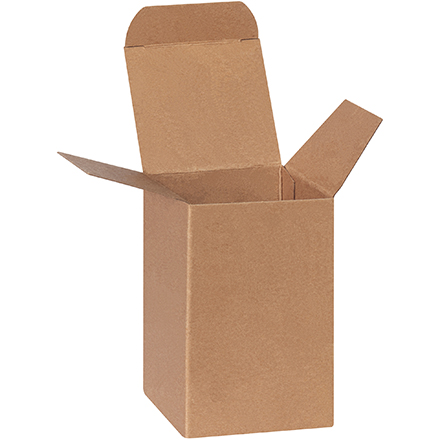 2 <span class='fraction'>1/2</span> x 2 <span class='fraction'>1/2</span> x 4" Kraft Reverse Tuck Folding Cartons